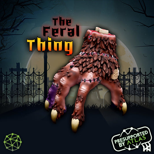 Feral Thing Halloween Atlas 3D Miniature for Dungeons & Dragons, Pathfinder, TTRPG Tabletop Gaming