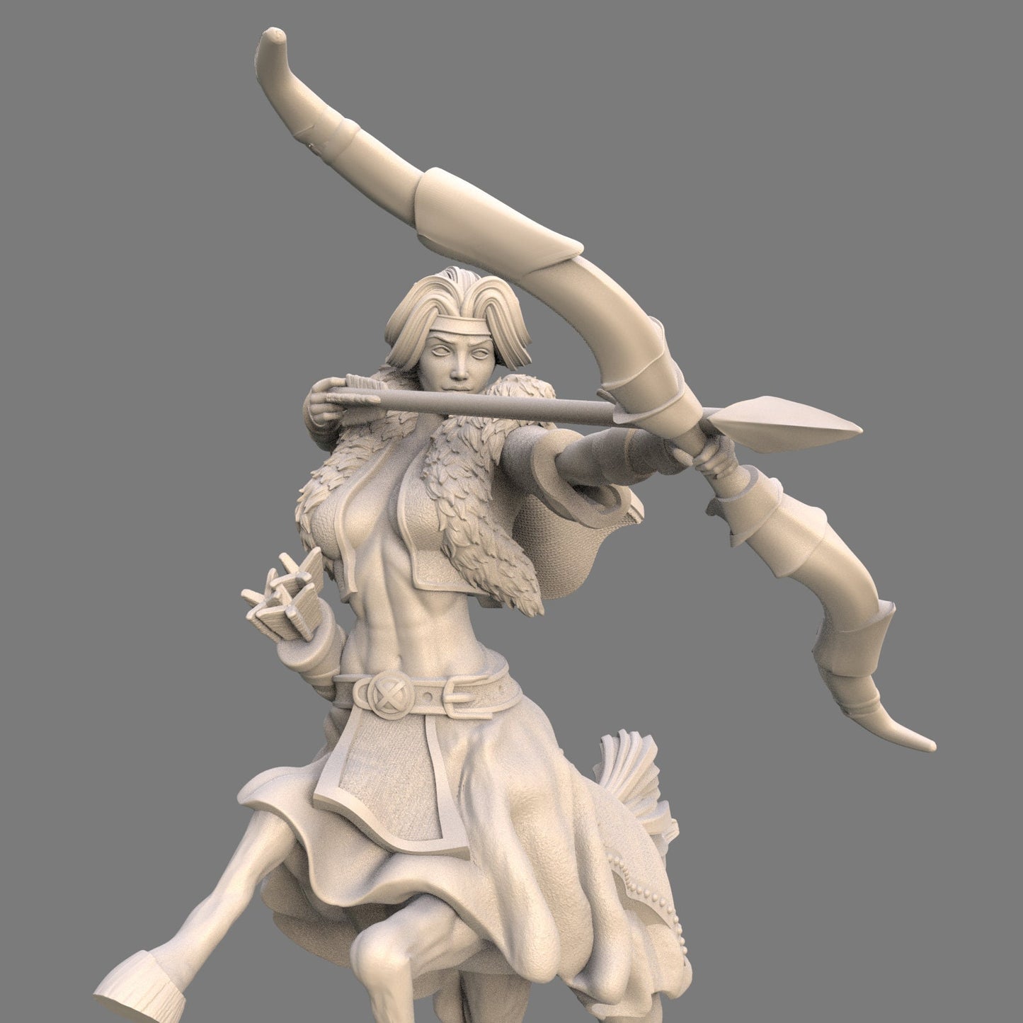Callista: Proud Equinox Hunter Centaur Fantasy Miniature - 75mm Scale Resin Figure by Ravi Sampath