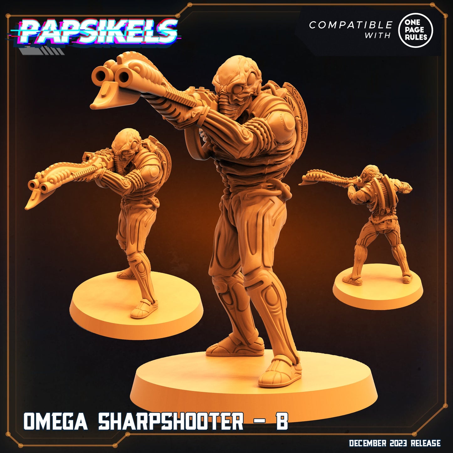 Omega Sharpshooters: 32mm Resin Tabletop Miniatures for RPG, Aliens vs Humans Wargaming