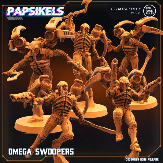 Omega Swoopers: 32mm Resin Miniatures for Tabletop RPGs - Aliens vs Humans Sci-Fi Figurines
