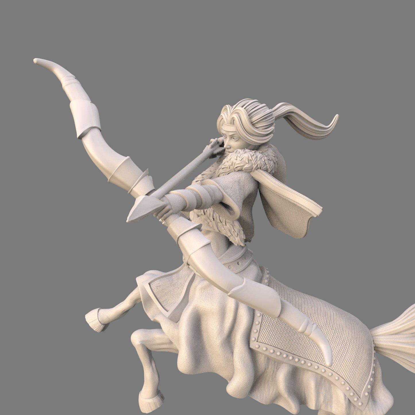 Callista: Proud Equinox Hunter Centaur Fantasy Miniature - 75mm Scale Resin Figure by Ravi Sampath