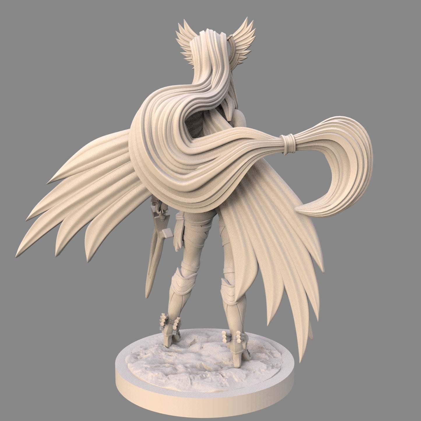 Sanya: Twin-Blade Defender 75mm Fantasy Fighter Miniature - Kickstarter Exclusive by Ravi Sampath
