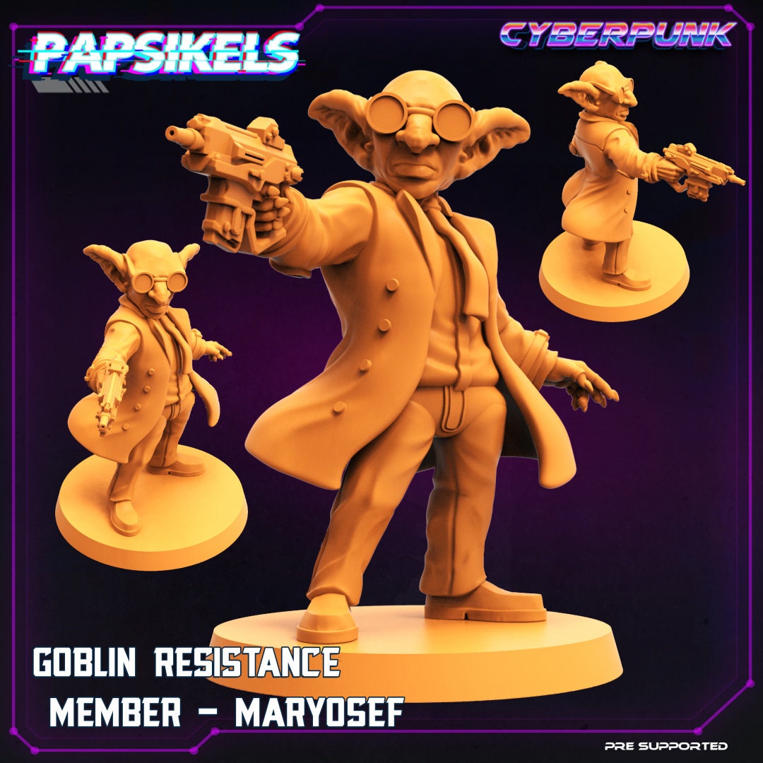 Matrix Goblins Set: Cyberpunk Virtual World 32mm Miniatures for RPG and TTRPG Gaming by Papsikels