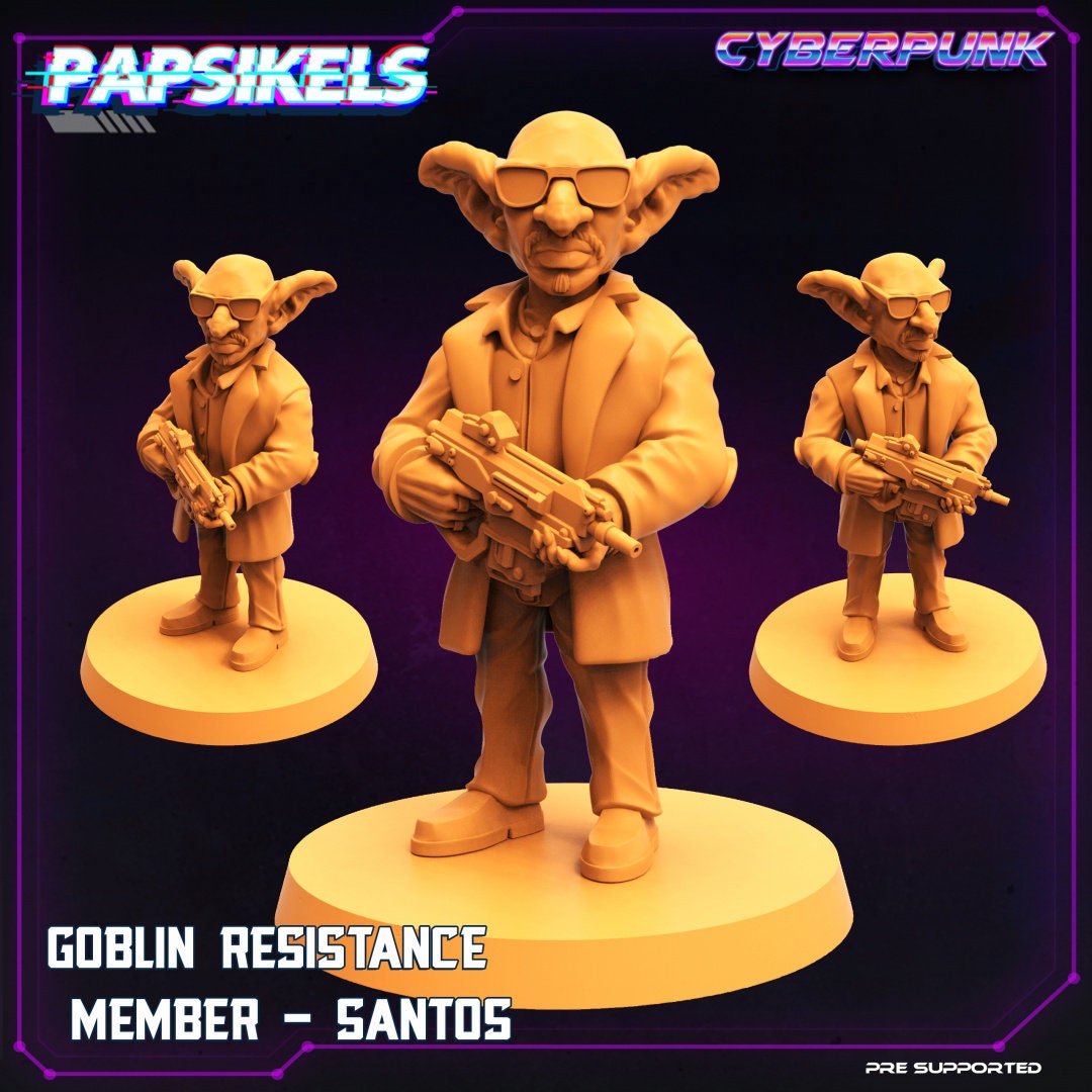 Matrix Goblins Set: Cyberpunk Virtual World 32mm Miniatures for RPG and TTRPG Gaming by Papsikels