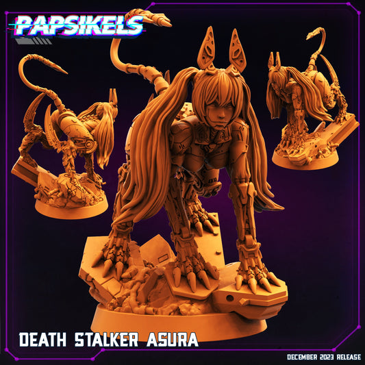Cyberpunk Death Stalker Azura Miniature: 32mm/75mm Papsikels RPG Figure for Tabletop Gaming