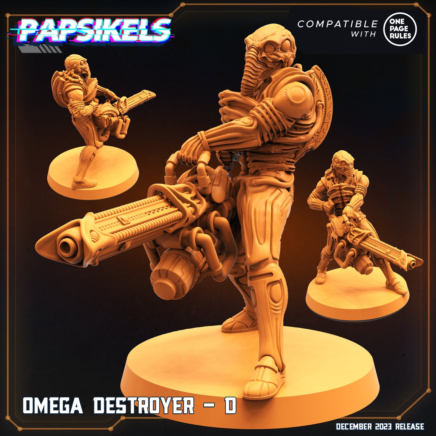 Omegas Destroyers 32mm Resin Miniature: Sci-Fi Tabletop RPG Alien Warriors for Wargaming & Painting