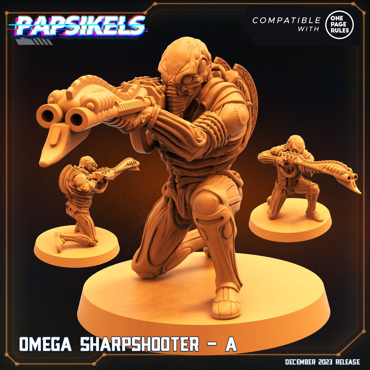 Omega Sharpshooters: 32mm Resin Tabletop Miniatures for RPG, Aliens vs Humans Wargaming