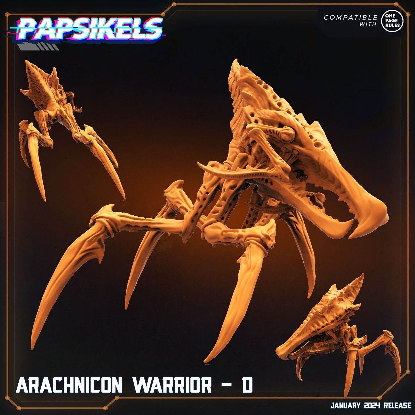 Arachnicon Warriors Dropship Troopers: 32mm Sci-Fi Insect Alien Miniatures for RPG & Tabletop Gaming