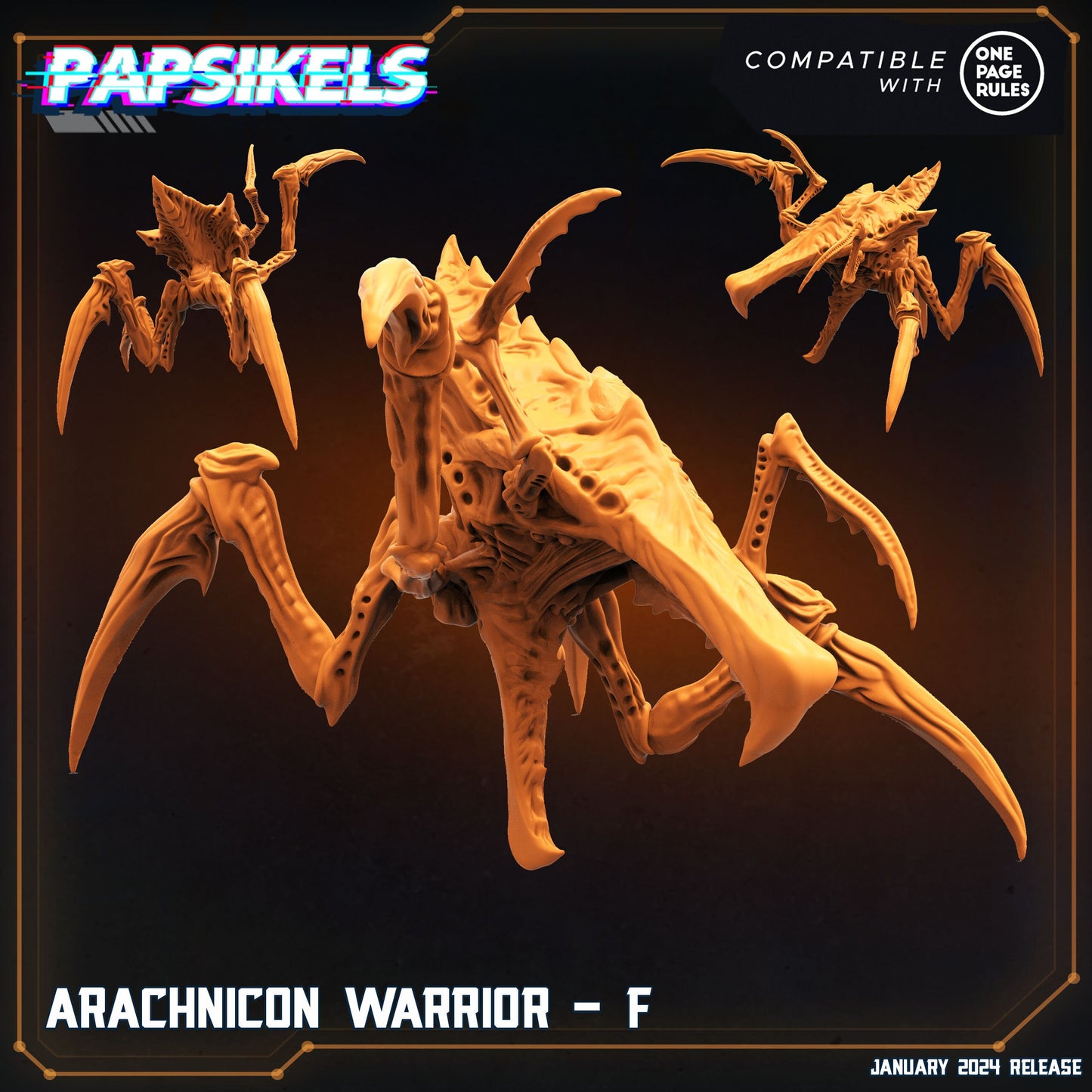 Arachnicon Warriors Dropship Troopers: 32mm Sci-Fi Insect Alien Miniatures for RPG & Tabletop Gaming