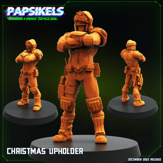 Judge Dredd Santa Christmas Upholder - 12 Days Miniature Sculpt by Papsikels - 32mm Wargaming RPG