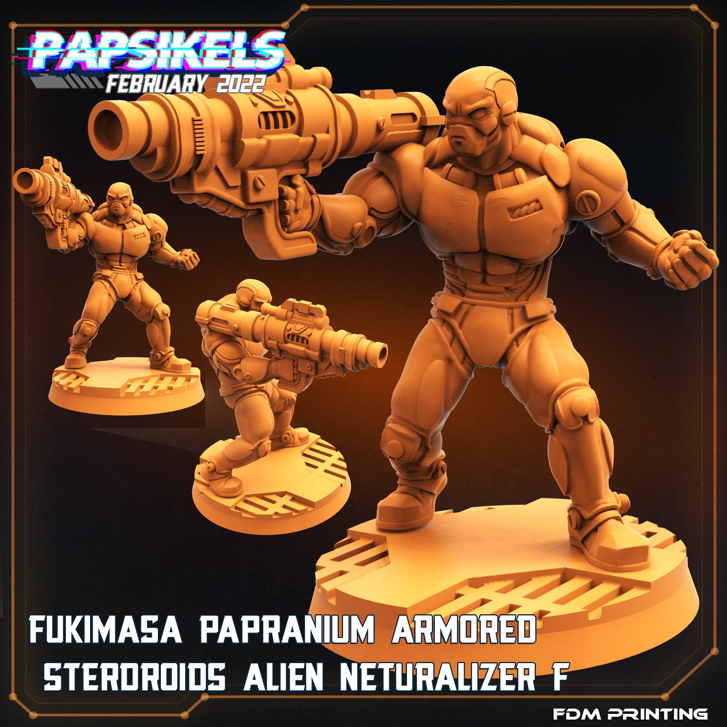 Futuristic Alien Neutralizer Miniature - 32mm Resin Sterdroid for Tabletop RPG & Sci-Fi Gaming
