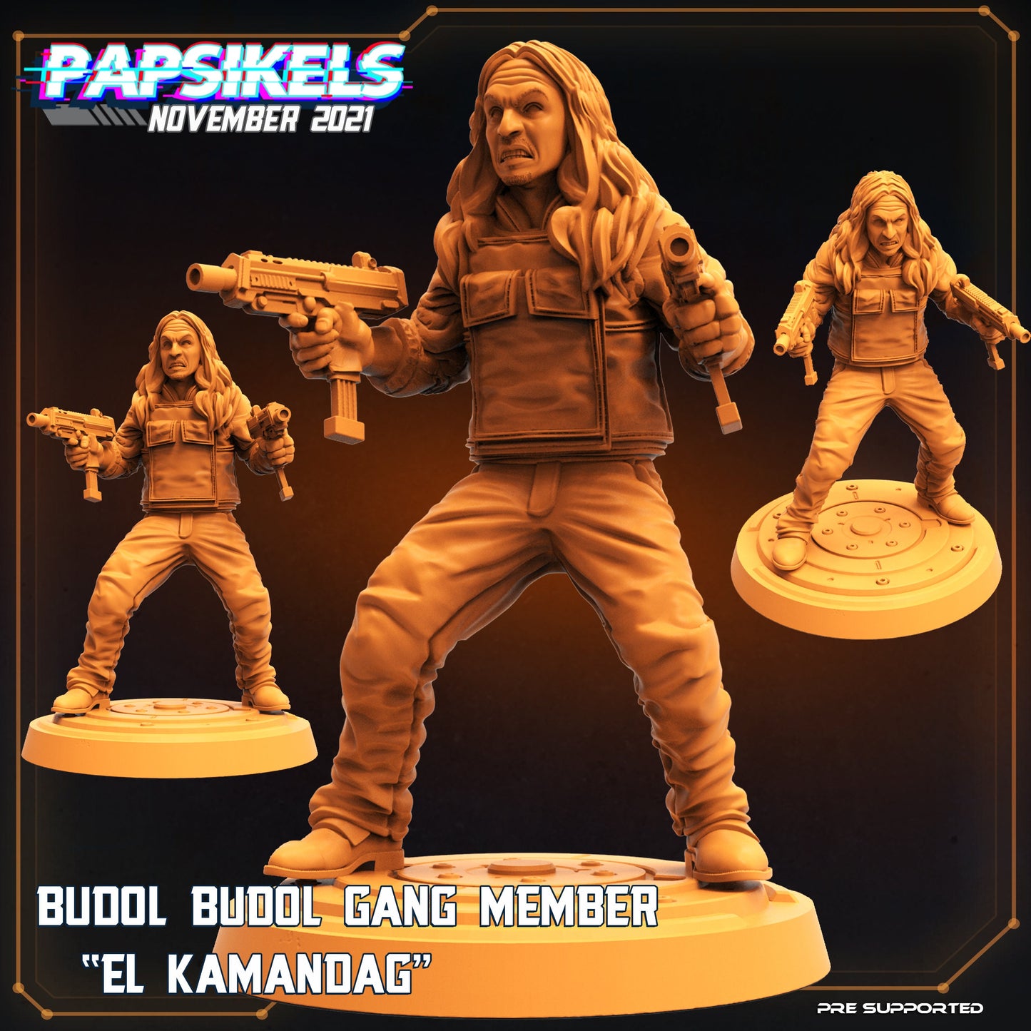 Skull Hunters Budol Gang: 32mm Resin Fantasy Miniatures for Tabletop RPG, Predator-Inspired Figures