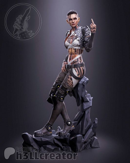 Jack from Mass Effect (fan art) | Miniature scale 1:15 | h3LL Creator | DIY Model Kit