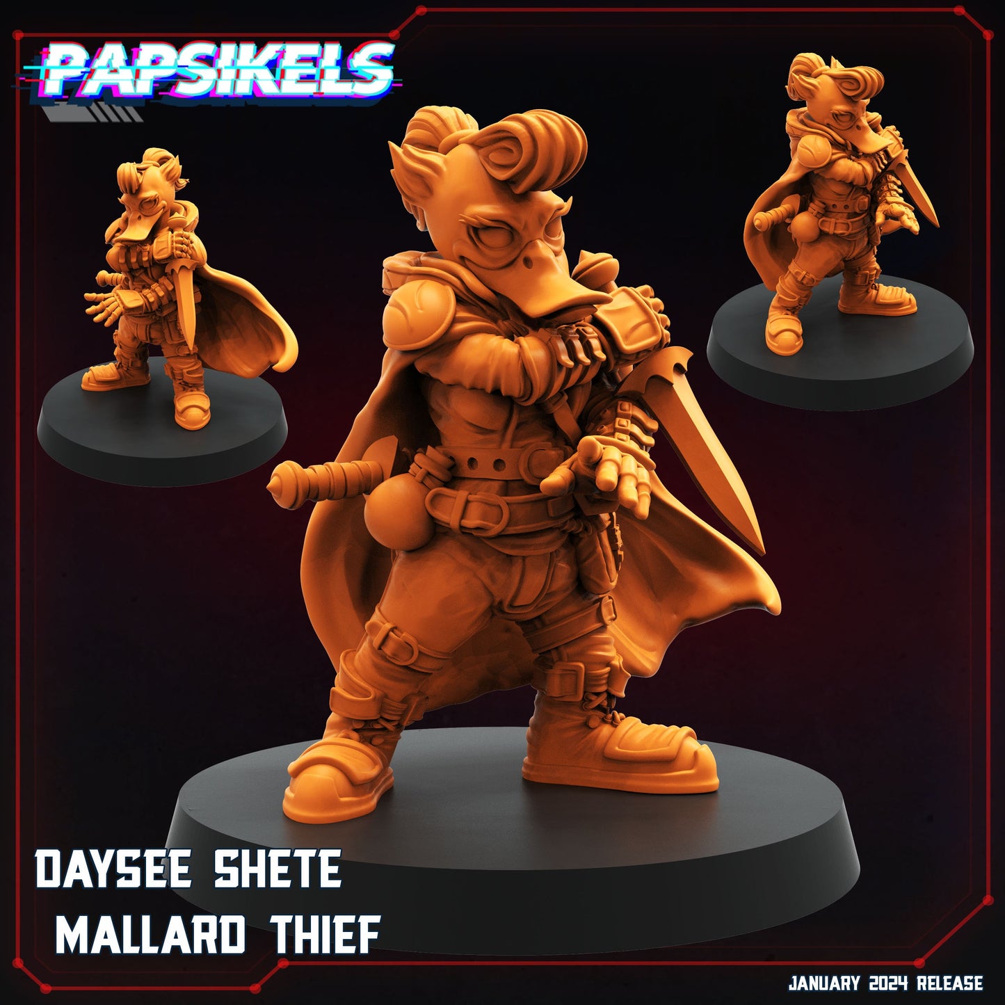 Daysee Shete Mallard Thief: 12 Days of January Papsikels Resin Miniature for Tabletop RPG Fantasy Gaming