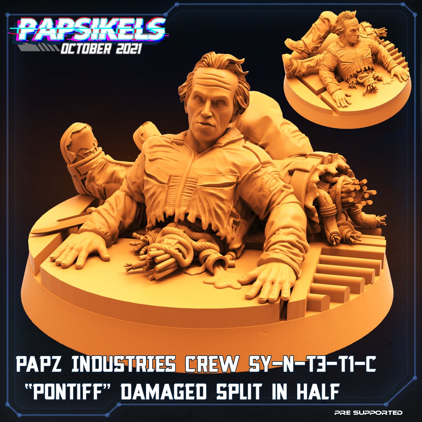 Aliens Vs Humans, Papz Industries Crew SY-N-T3-TI-C Pontiff / Bishop , Papsikels, 32mm Mini