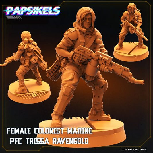 Female Colonist Marine Pvc Trissa Ravengold | Papsikels, 32mm Mini