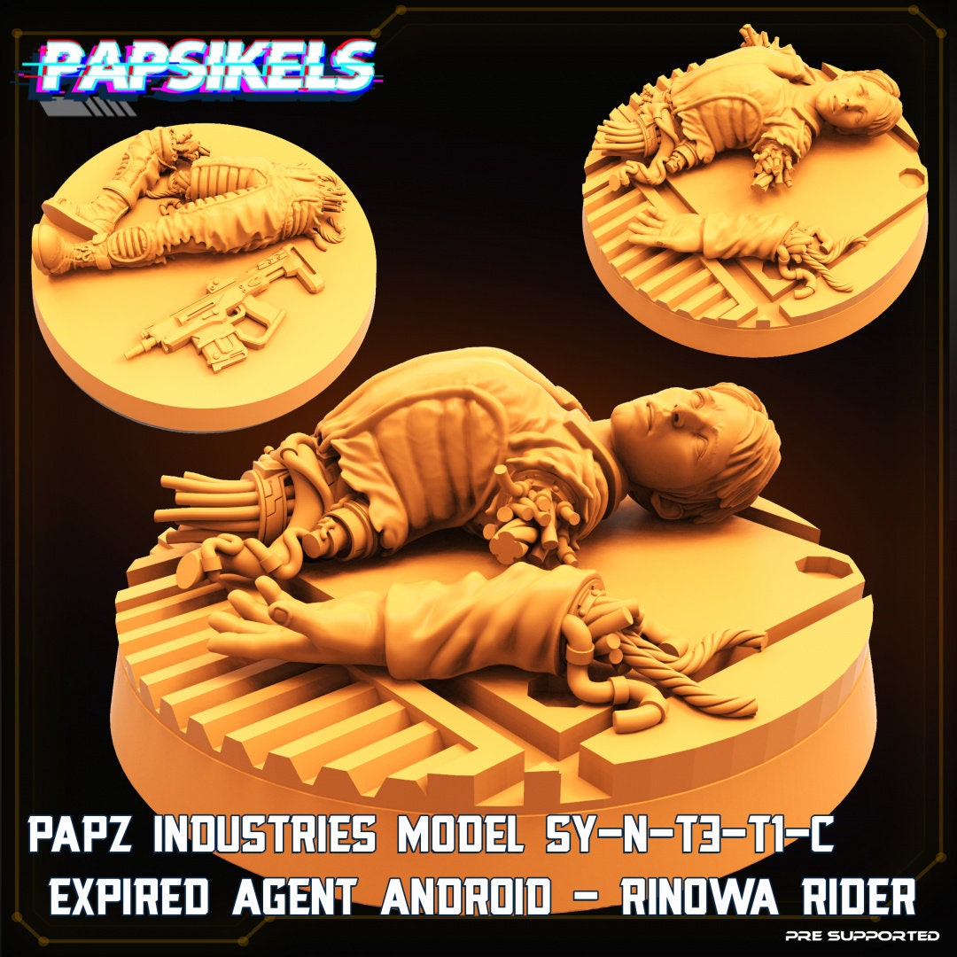 Aliens Vs Humans, Papz Industries Model SY-N-T3-TI-C Expired Secret Agent - Rinowa Rider , Papsikels, 32mm Mini
