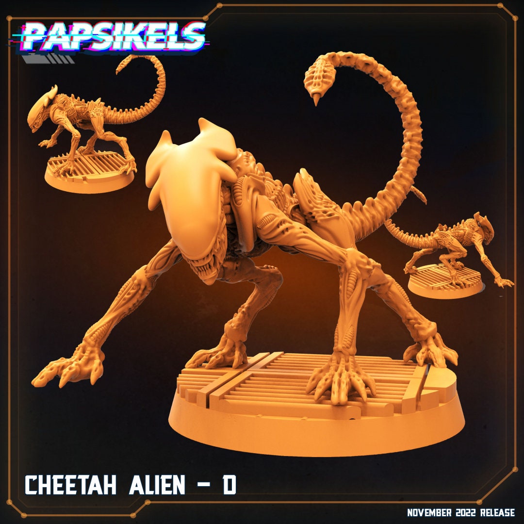 Xenomorph Cheetah Aliens, Papsikels Miniature, 32mm