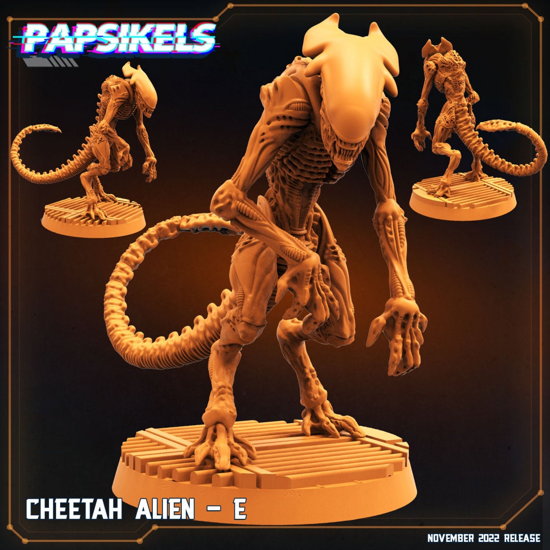 Xenomorph Cheetah Aliens, Papsikels Miniature, 32mm