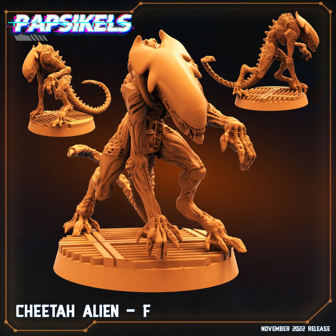 Xenomorph Cheetah Aliens, Papsikels Miniature, 32mm