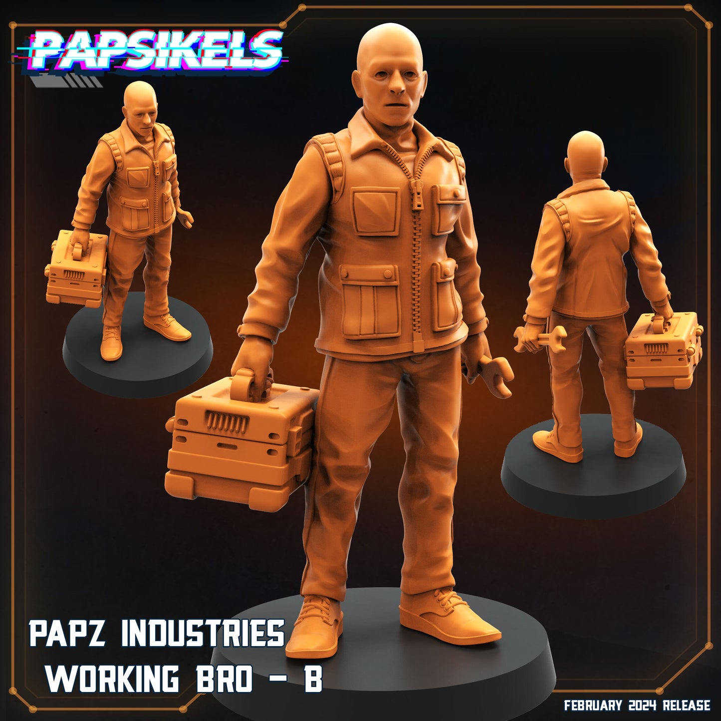 Aliens Vs Humans, Working Bros Set 1 / Working Joes , Papsikels, 32mm Mini