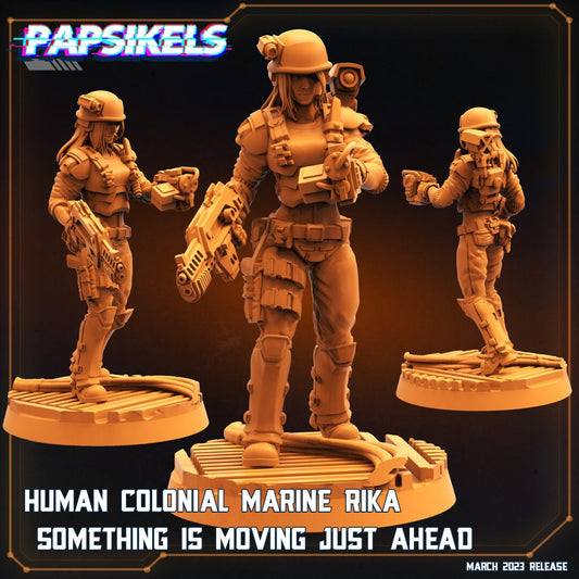 Human Colonian Marine Rika Something is Moving Just Ahead, Papsikels, 32mm Mini