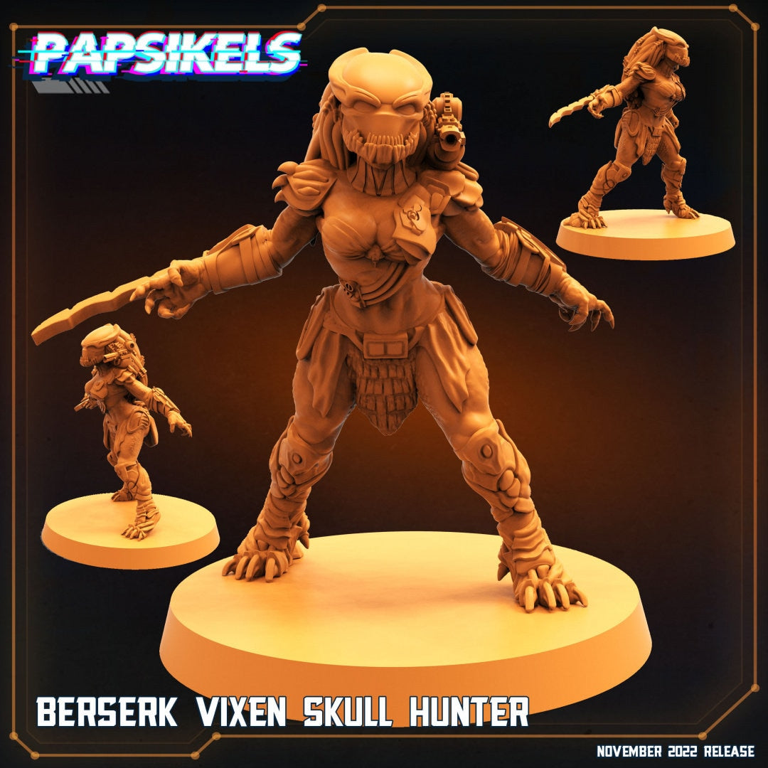 Skull Hunters - Berserk Vixen Skull Hunter, Papsikels, Resin - Tabletop miniature - 32mm