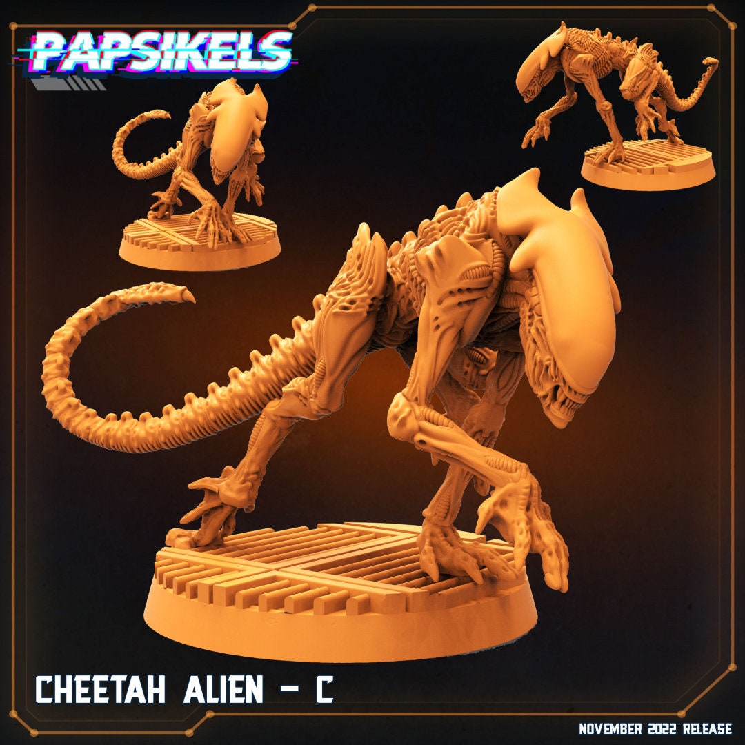 Xenomorph Cheetah Aliens, Papsikels Miniature, 32mm