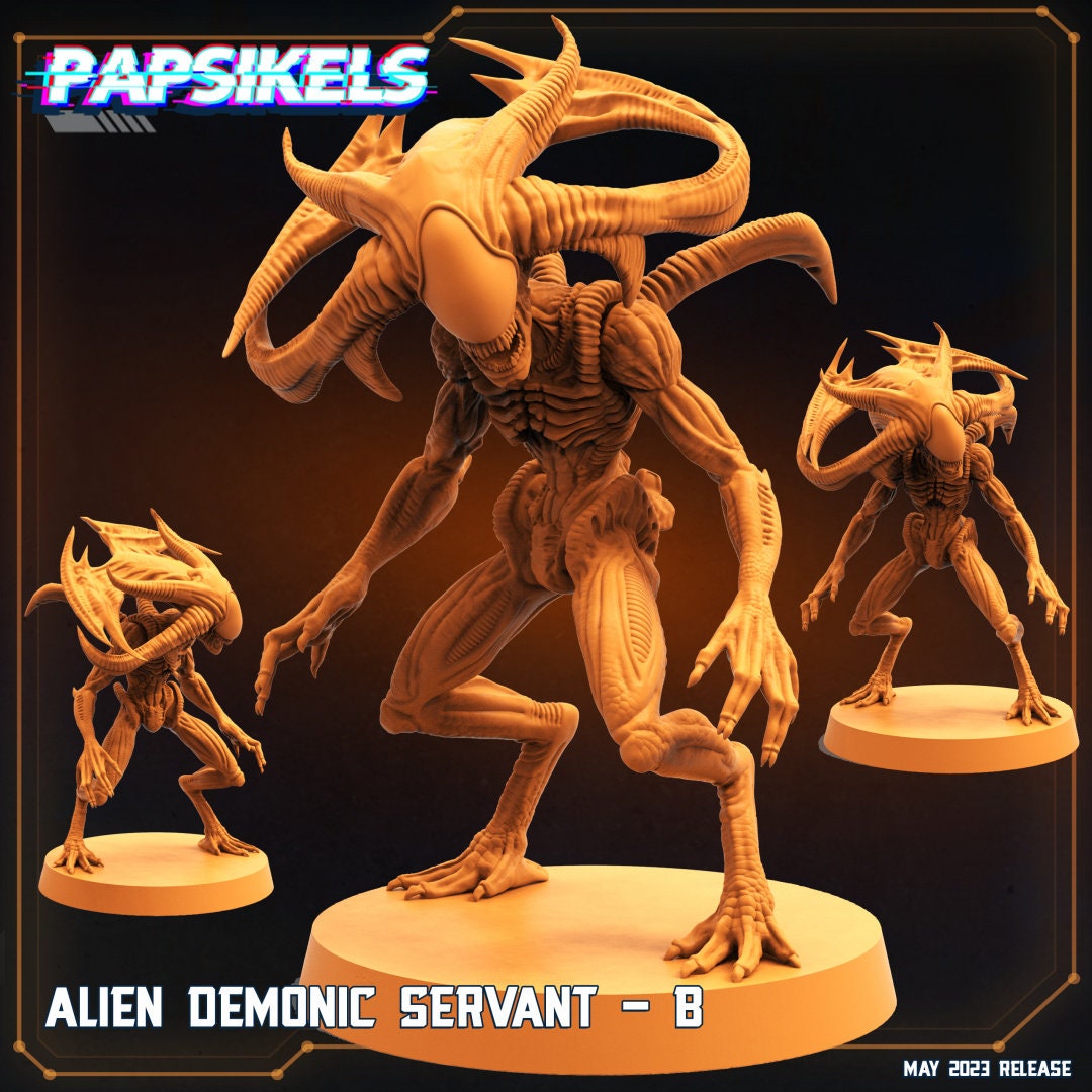 Xenomorph - Alien Demonic Servants | Papsikels, Resin Miniature - Tabletop Miniature - 32mm