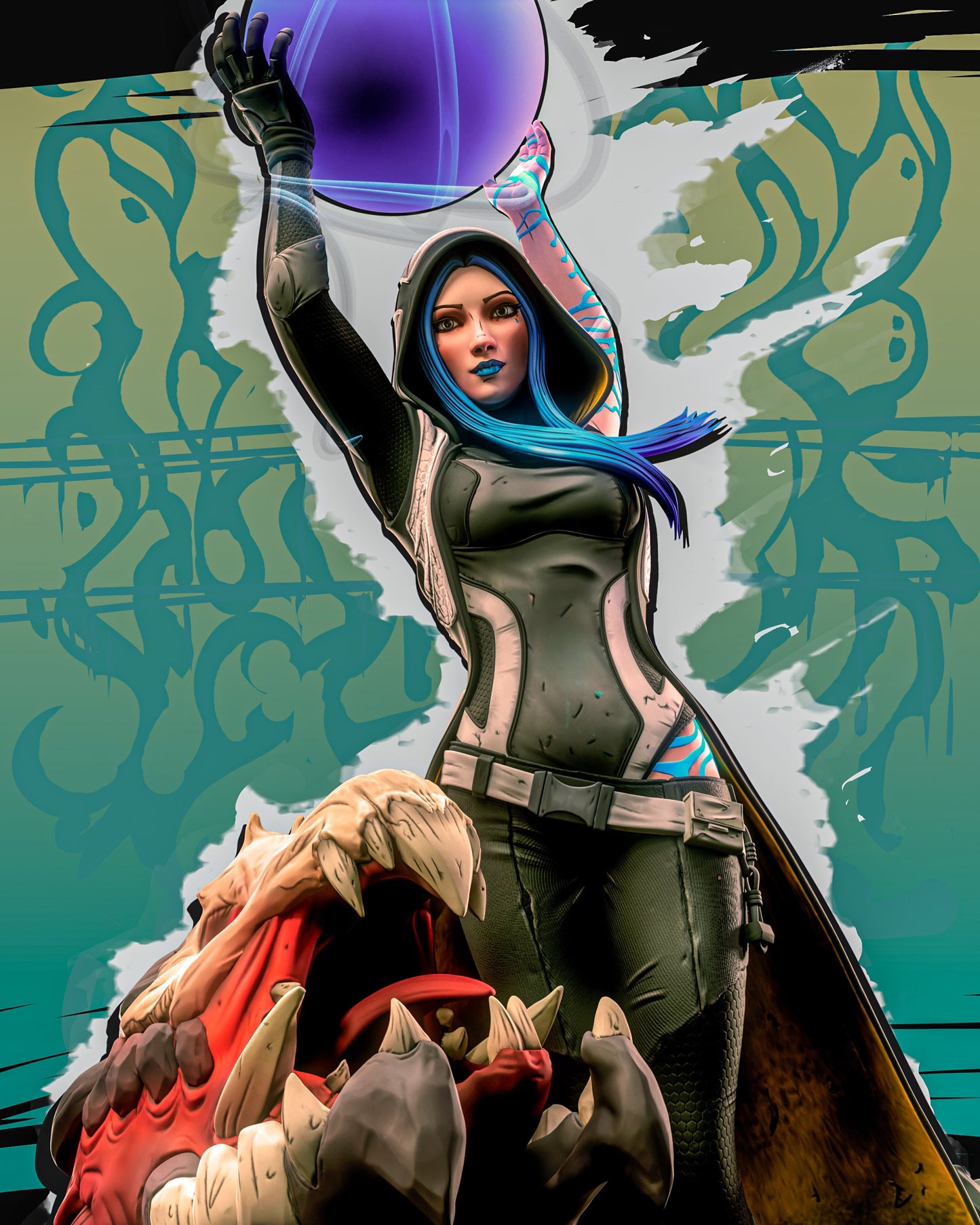 Maya from Borderlands 3 (fan art) | Miniature scale 1:15 | h3LL Creator | DIY Model Kit