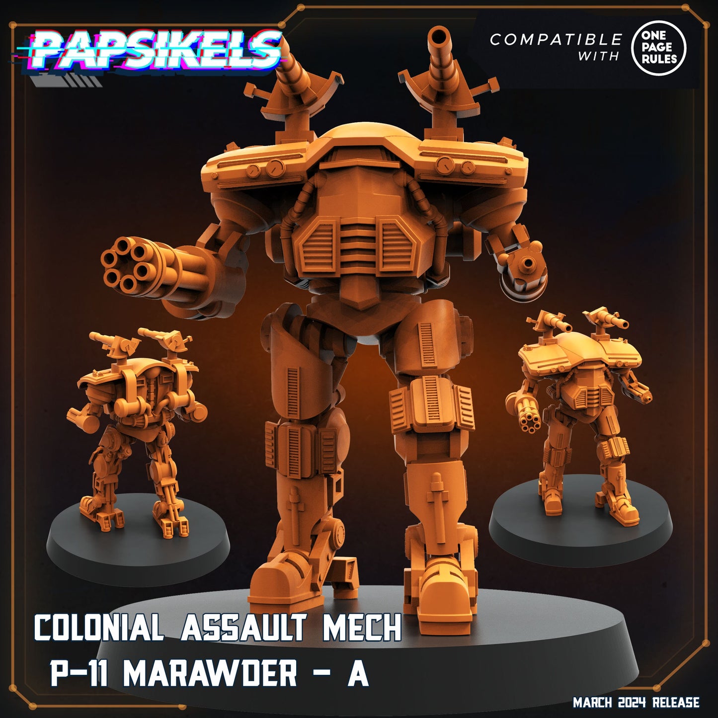 Colonial Assault Mechs P-11 Marawder - Aliens Powerloader | Papsikels, Resin Miniature - Tabletop Miniature - 32mm
