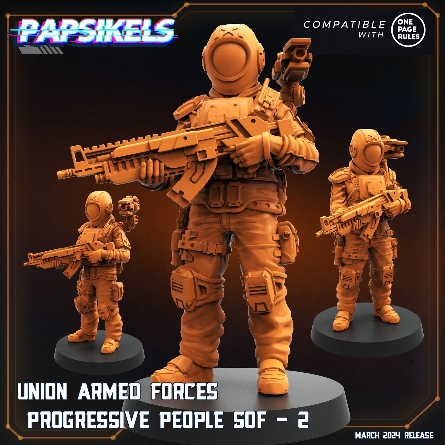 Aliens - Union of Progressive Peoples - UPP - Union Armed Forces Progressive Peoples SOF Set 1 | Papsikels, Resin Tabletop Miniature 32mm