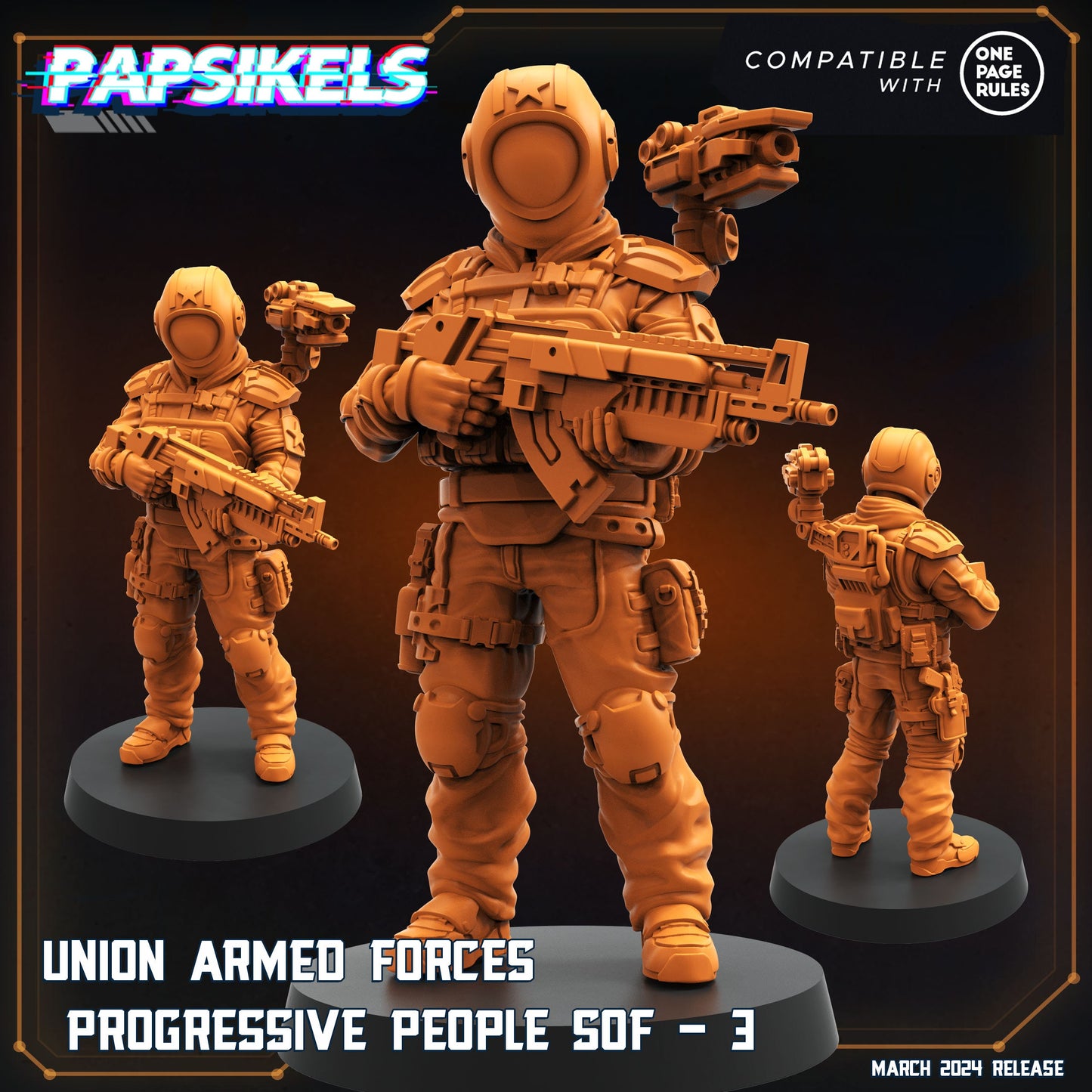Aliens - Union of Progressive Peoples - UPP - Union Armed Forces Progressive Peoples SOF Set 1 | Papsikels, Resin Tabletop Miniature 32mm