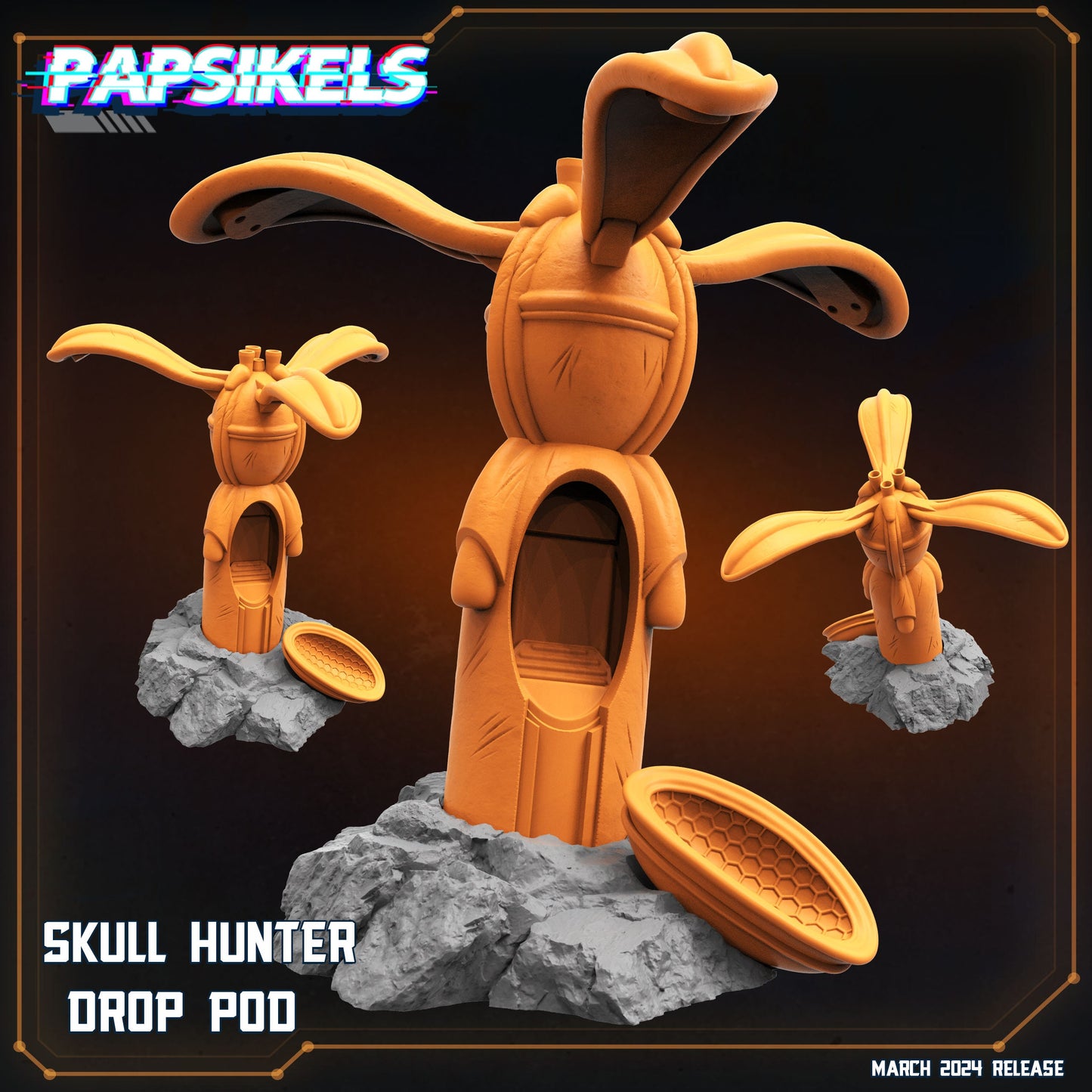 Skull Hunters - Skull Hunter Drop Pod - Papsikels, Resin - Tabletop miniature - 32mm