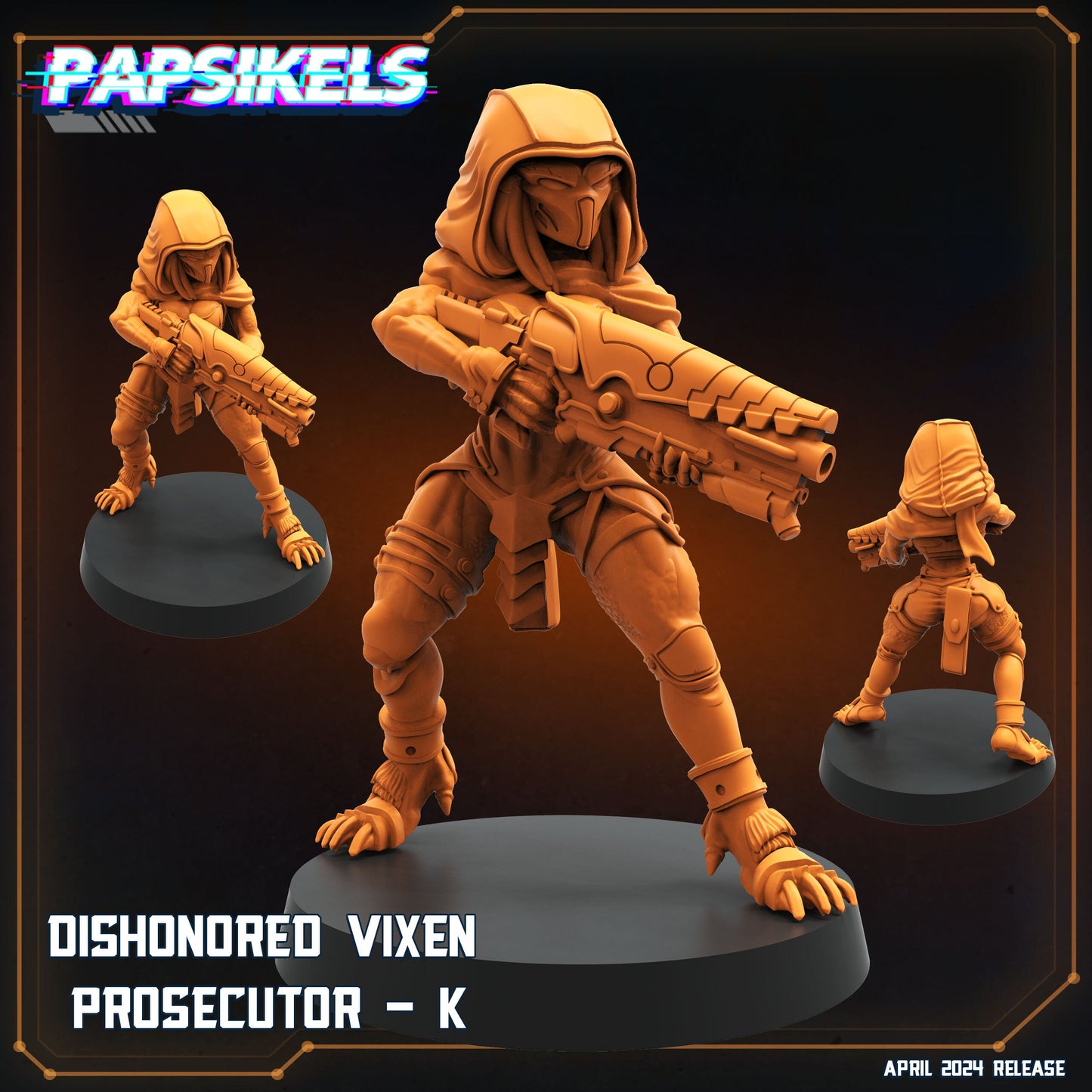 Xenowars Dishonored Vixen Persecutor Squad Set 2, Papsikels, Miniatures