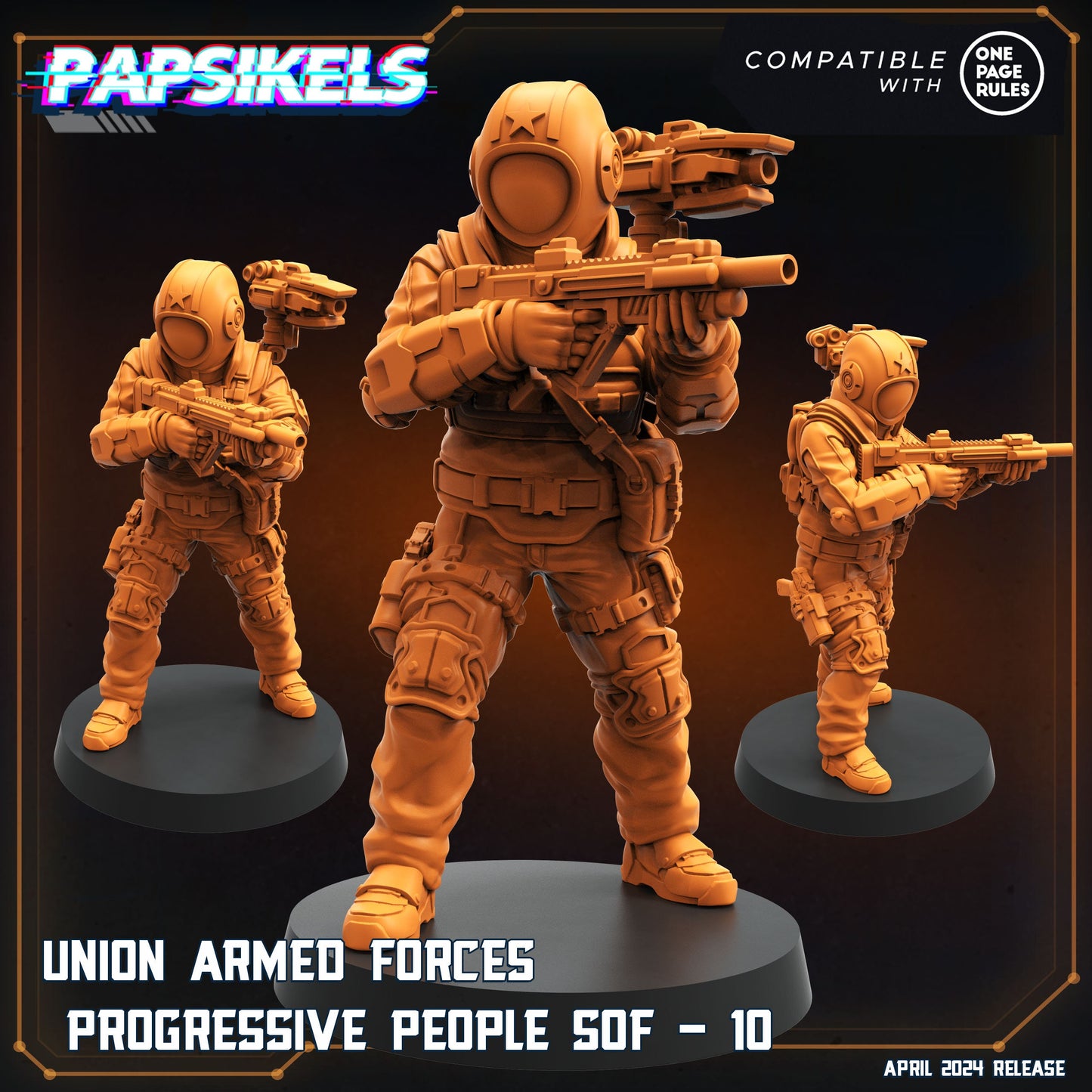 Aliens - Union of Progressive Peoples - UPP - Union Armed Forces Progressive Peoples SOF Set 2 | Papsikels, Resin Tabletop Miniature 32mm