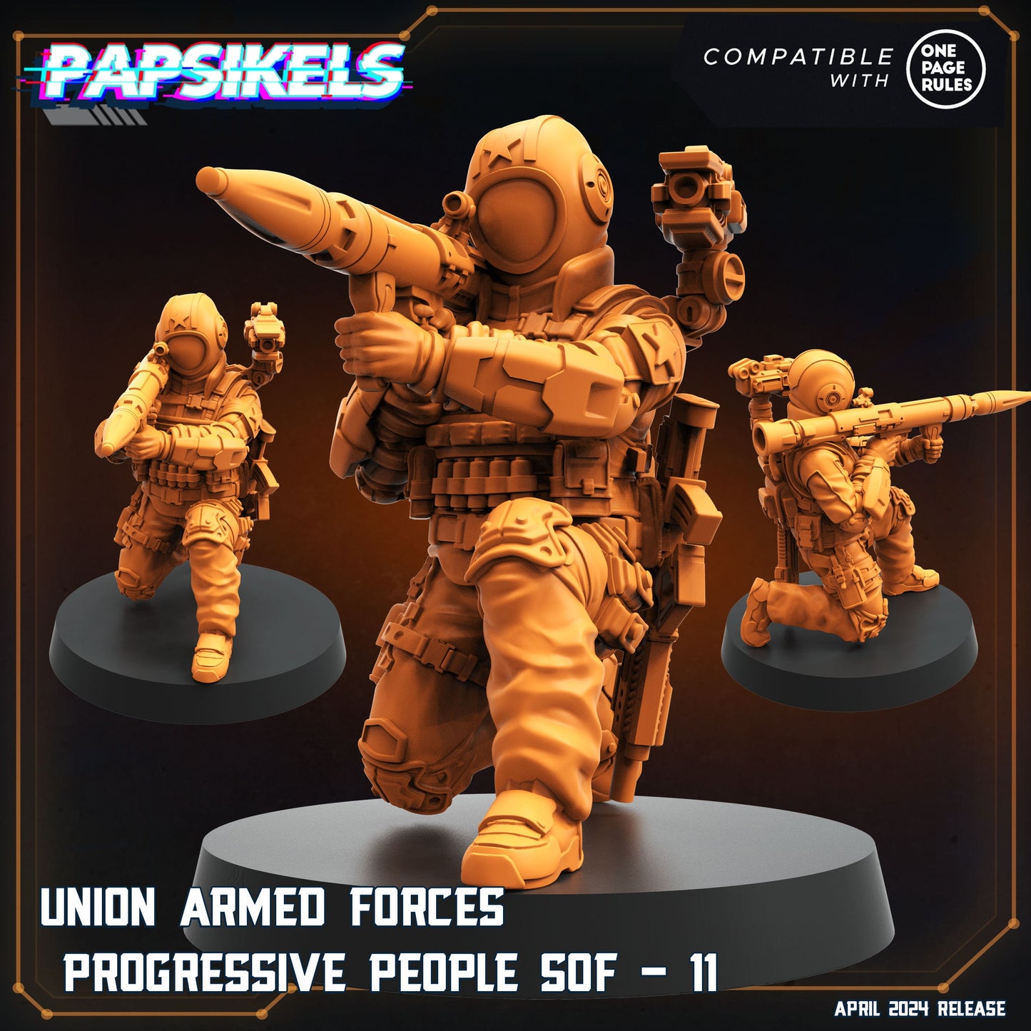 Aliens - Union of Progressive Peoples - UPP - Union Armed Forces Progressive Peoples SOF Set 2 | Papsikels, Resin Tabletop Miniature 32mm