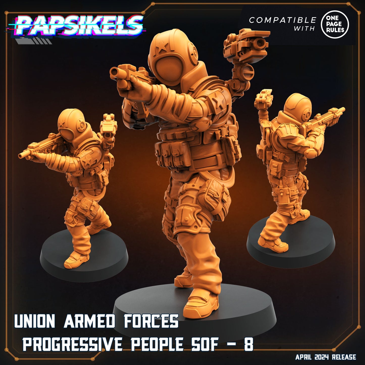 Aliens - Union of Progressive Peoples - UPP - Union Armed Forces Progressive Peoples SOF Set 2 | Papsikels, Resin Tabletop Miniature 32mm