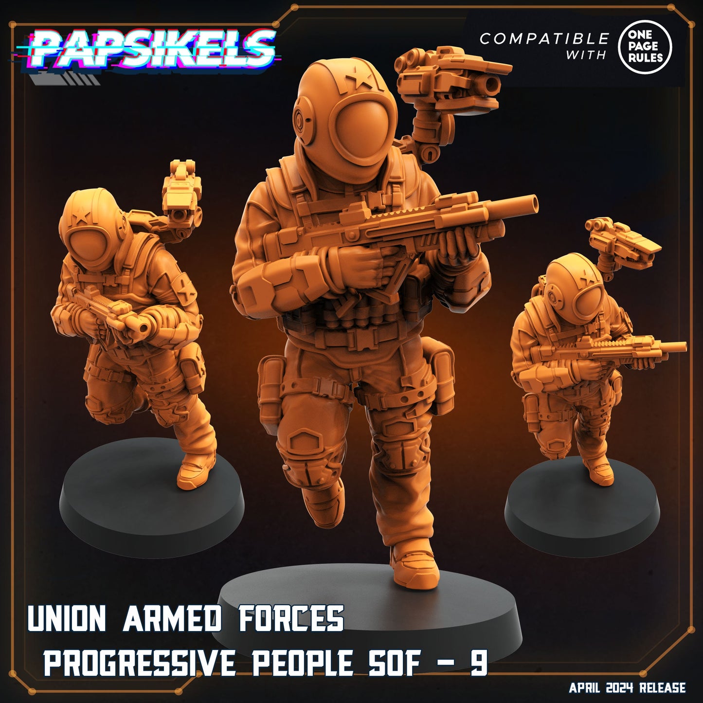 Aliens - Union of Progressive Peoples - UPP - Union Armed Forces Progressive Peoples SOF Set 2 | Papsikels, Resin Tabletop Miniature 32mm