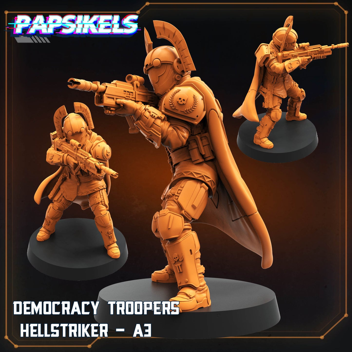 Helljumpers, Democracy Troopers Hellstrikers, Papsikels, 32mm Mini