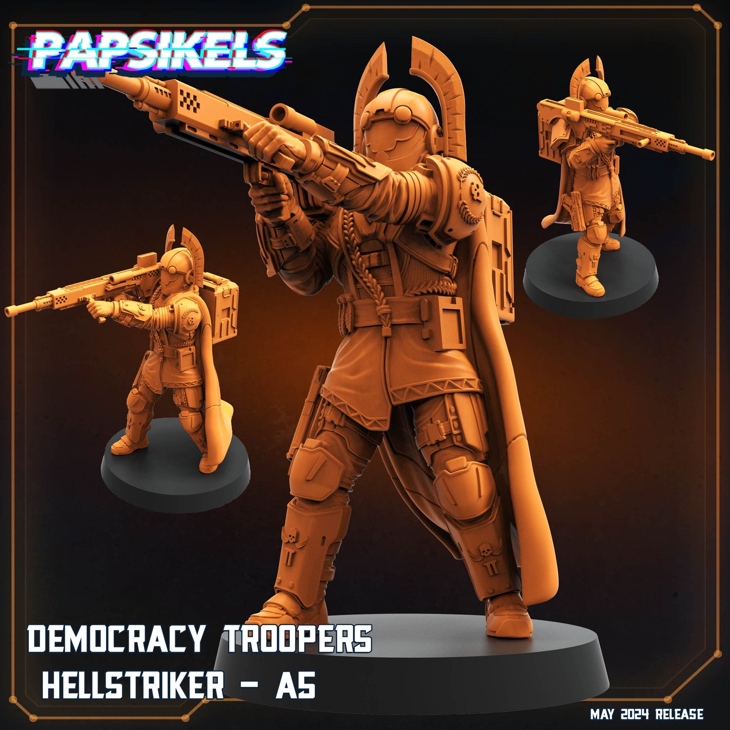 Helljumpers, Democracy Troopers Hellstrikers, Papsikels, 32mm Mini