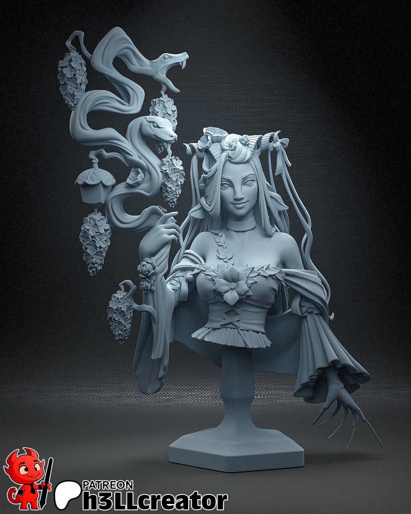 Fearne from Critical Role - Bell's Hells (fan art) | Miniature scale 1:15 | h3LL Creator | DIY Model Kit