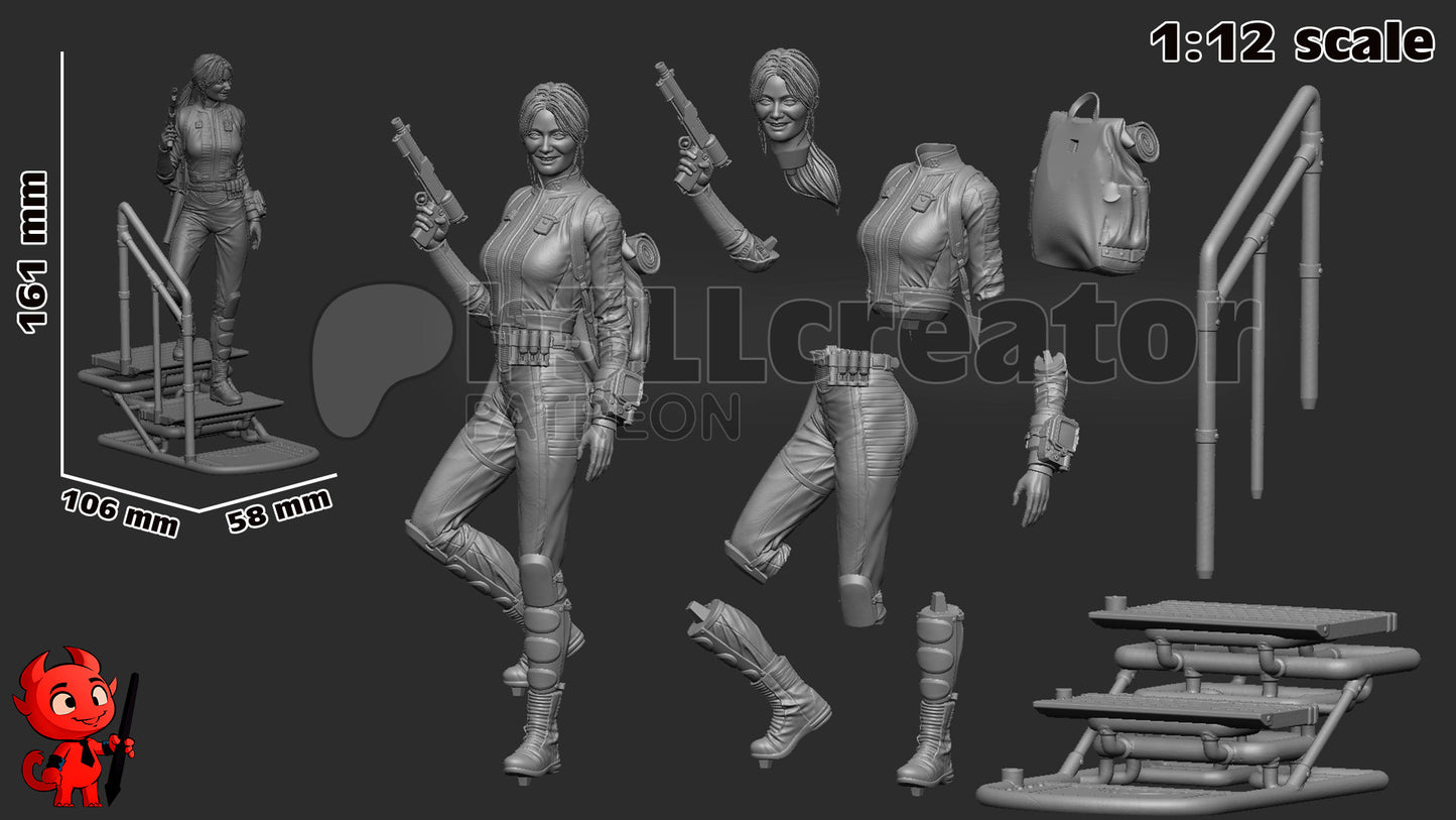 Lucy MacLean - Fallout TV Series (fan art) | Miniature scale 1:15 | h3LL Creator | DIY Model Kit