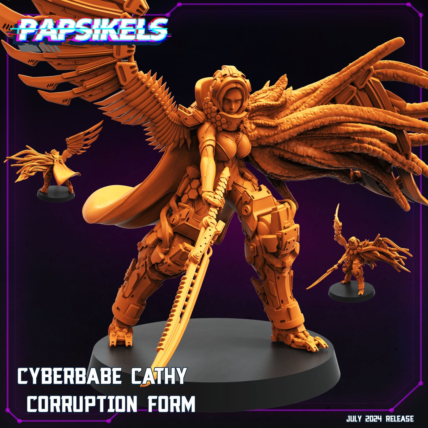 Cyberpunk, Cyberbabe Cathy, Papsikels, 32mm or 75mm Mini