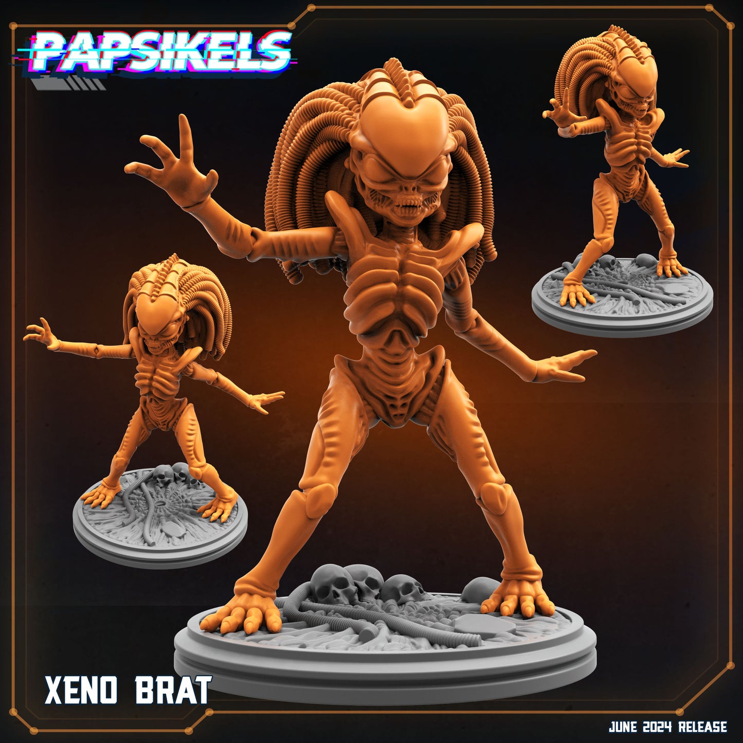Aliens Vs Humans, Xeno Brat, Papsikels, 32mm Mini