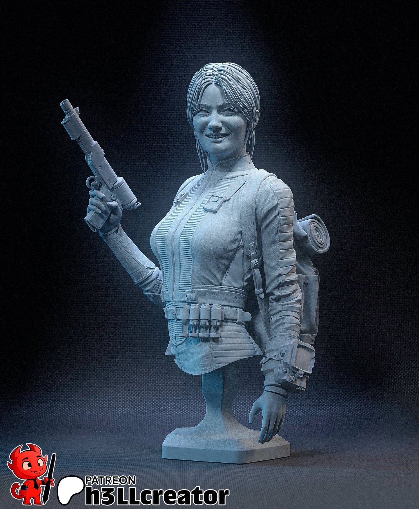 Lucy MacLean - Fallout TV Series (fan art) | Miniature scale 1:15 | h3LL Creator | DIY Model Kit