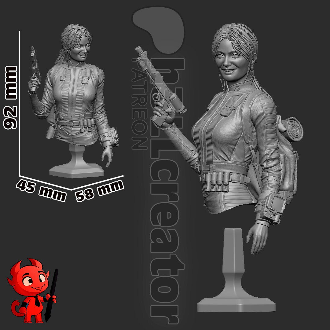 Lucy MacLean - Fallout TV Series (fan art) | Miniature scale 1:15 | h3LL Creator | DIY Model Kit