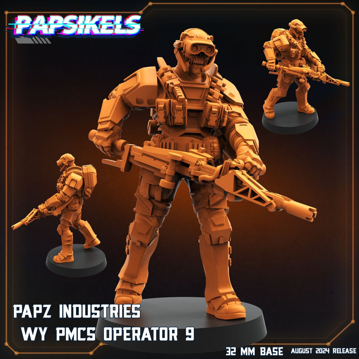 Aliens Vs Humans Resurgence, Papz Industries WY PMCS Operators Set 1, Papsikels, 32mm Mini