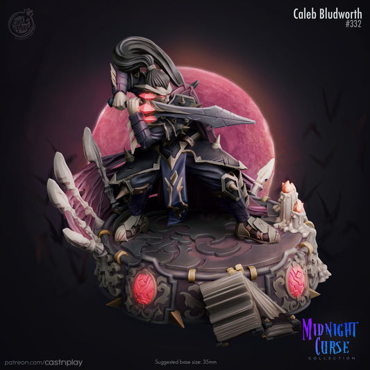 Caleb Bludworth | Throwback | August 2024 | 32mm Scale | 35mm Base | CastNPlay | Dungeons and Dragons | TTRPG | Resin Miniatures