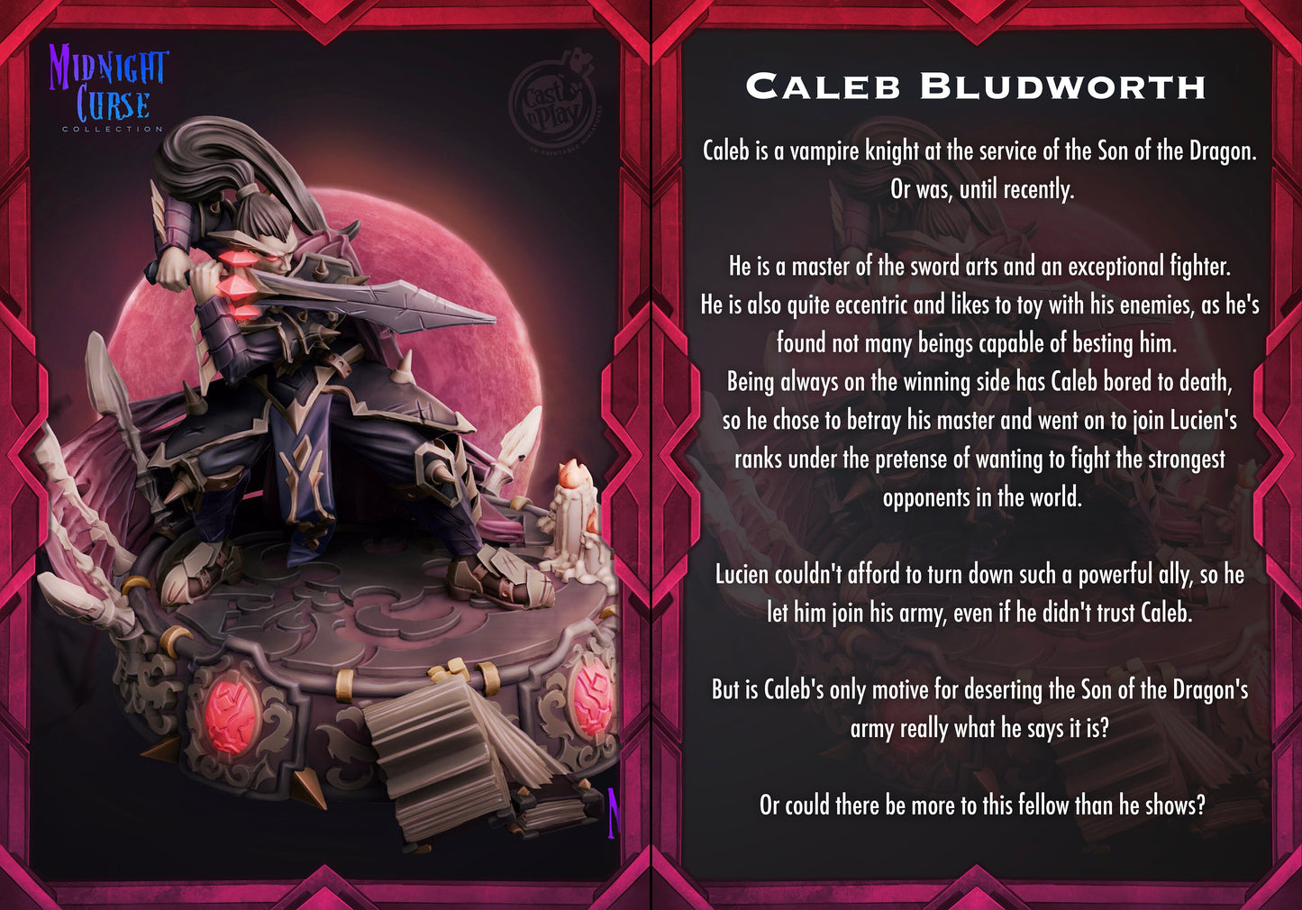 Caleb Bludworth | Throwback | August 2024 | 32mm Scale | 35mm Base | CastNPlay | Dungeons and Dragons | TTRPG | Resin Miniatures